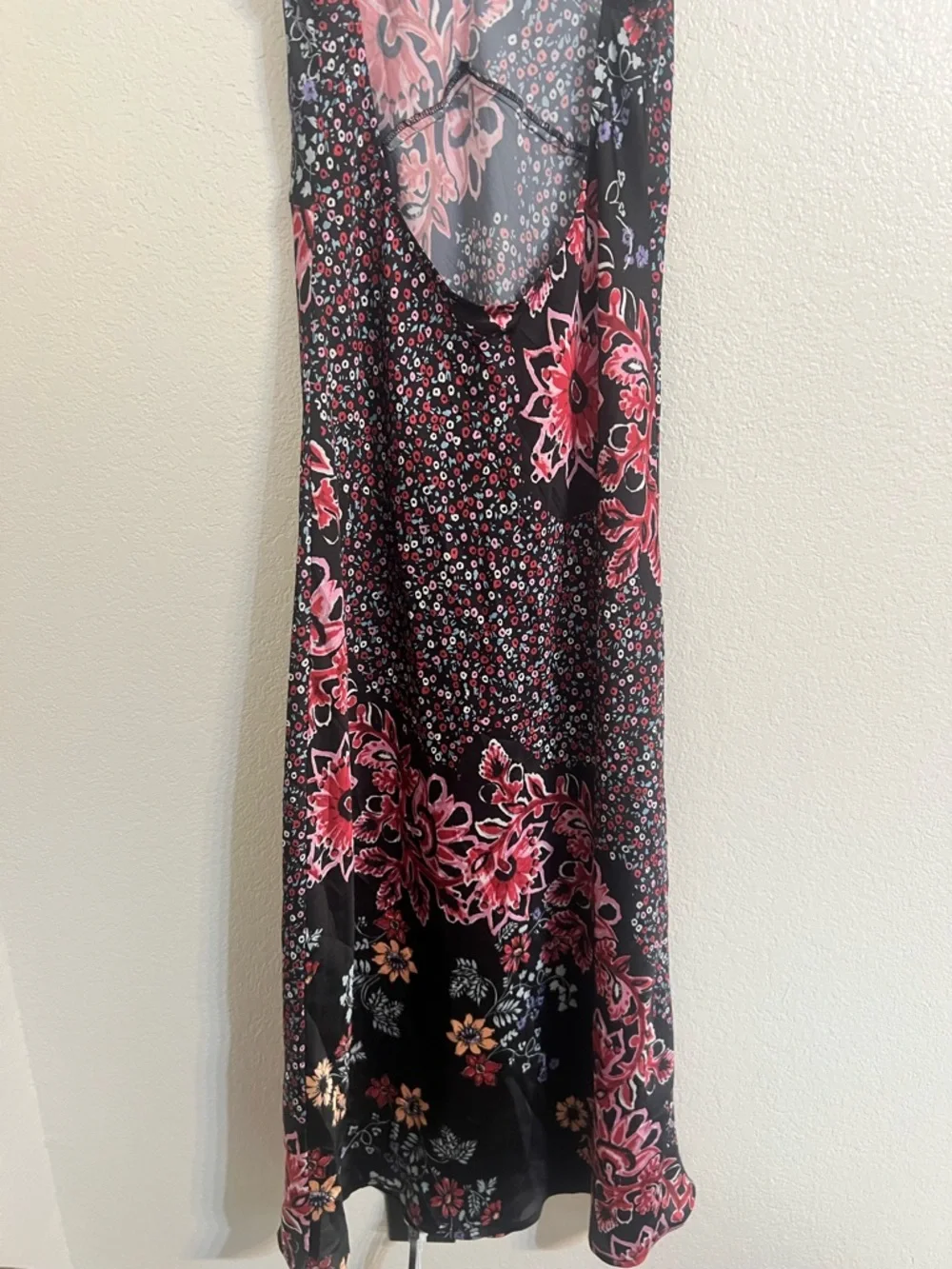 Free People Your Better Side Slip Midi Dress Color Black small floral patchwork - Picture 7 of 10